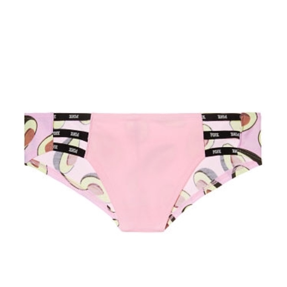 New Victoria’s Secret PINK Mini Logo Strappy Cheekster Panties - XS - Avacado
